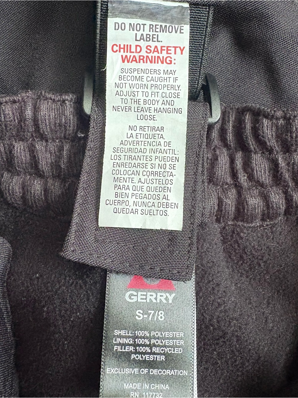 Gerry Kids Snow Pants With Suspenders Size 7/8 - Picture 3 of 5